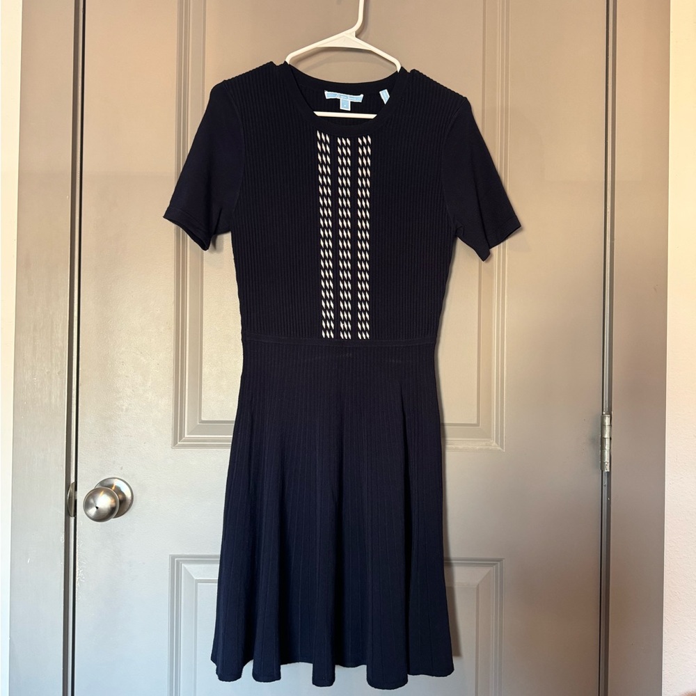 Draper James Navy Short Sleeve Mini Dress